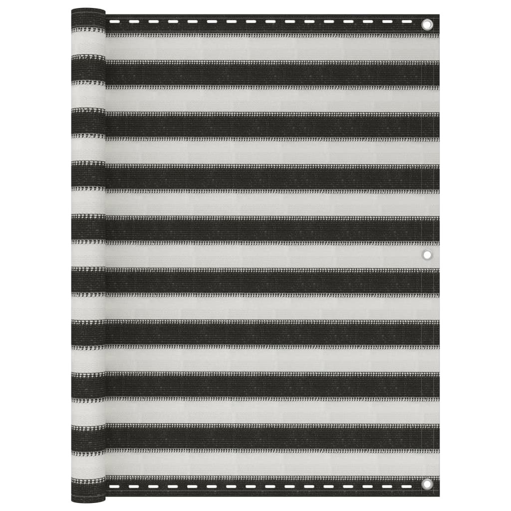 vidaXL Écran de balcon PEHD 120x500 cm Anthracite et blanc