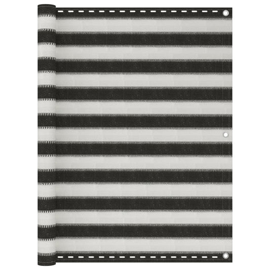 vidaXL Écran de balcon PEHD 120x500 cm Anthracite et blanc