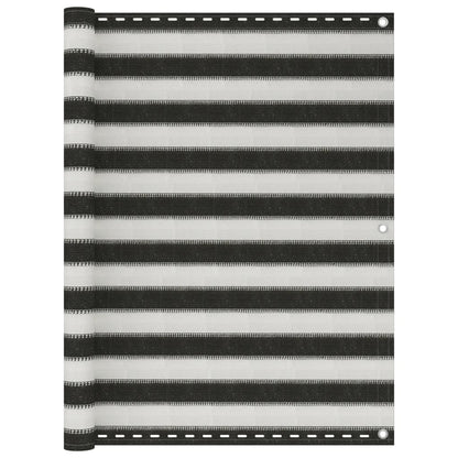 vidaXL Écran de balcon PEHD 120x600 cm Anthracite et blanc
