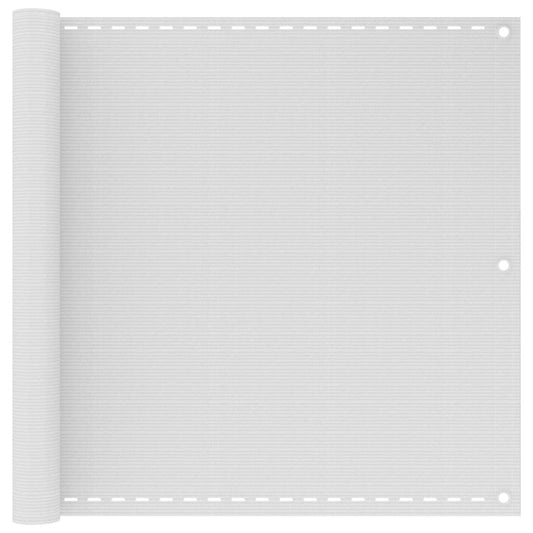 vidaXL Écran de balcon Blanc 90x500 cm PEHD