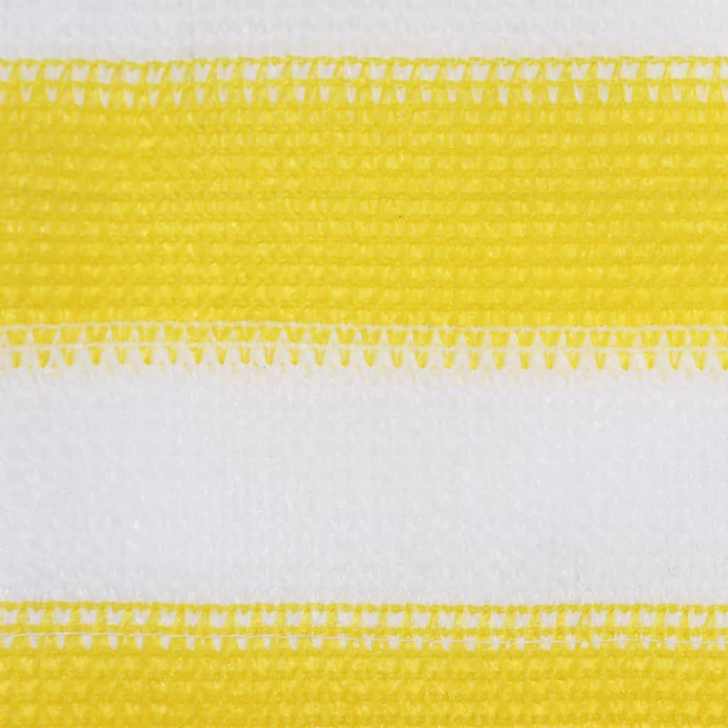 vidaXL Écran de balcon Jaune et blanc 120x500 cm PEHD