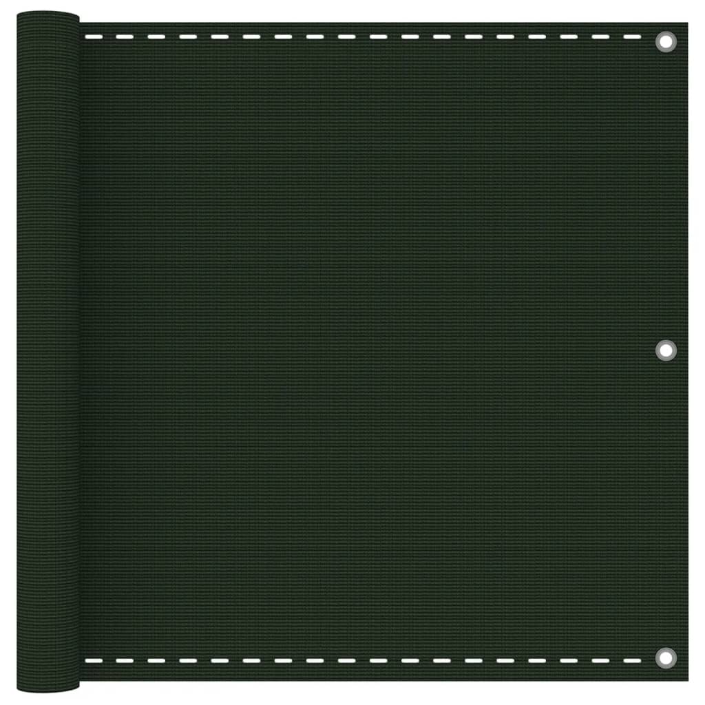 vidaXL Écran de balcon Vert foncé 90x300 cm PEHD