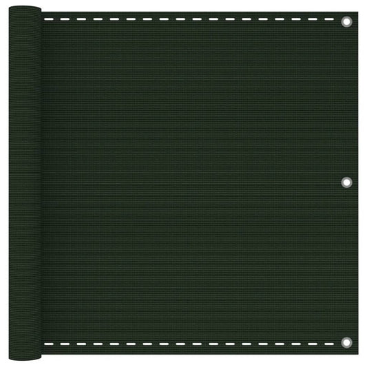 vidaXL Écran de balcon Vert foncé 90x300 cm PEHD