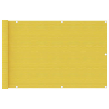 vidaXL Écran de balcon Jaune 90x400 cm PEHD