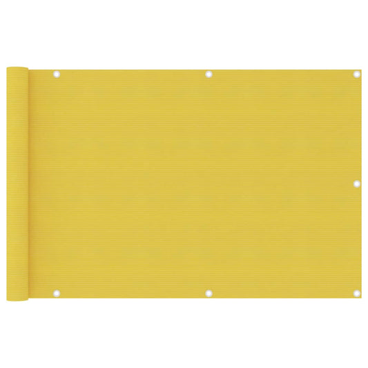 vidaXL Écran de balcon Jaune 90x400 cm PEHD