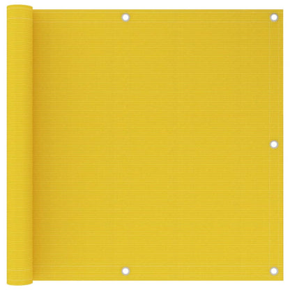vidaXL Écran de balcon Jaune 90x600 cm PEHD