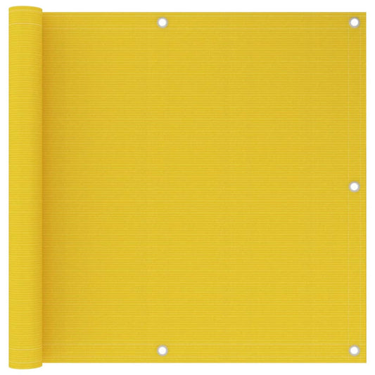 vidaXL Écran de balcon Jaune 90x600 cm PEHD