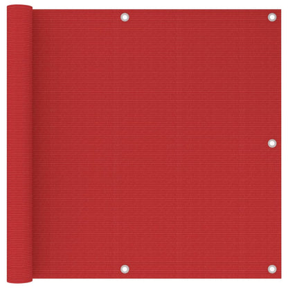 vidaXL Écran de balcon Rouge 90x300 cm PEHD