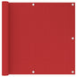vidaXL Écran de balcon Rouge 90x500 cm PEHD