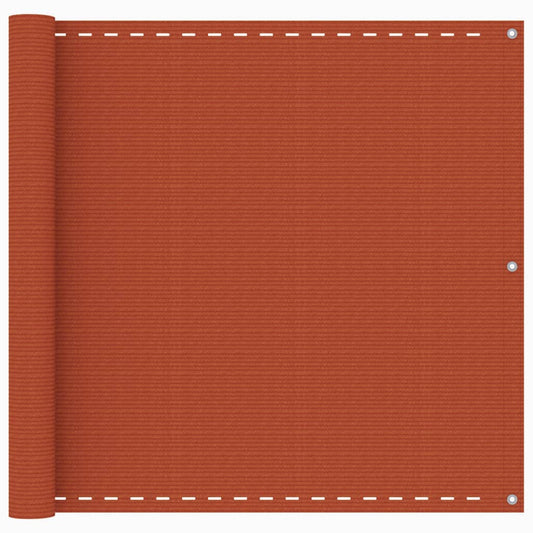 vidaXL Écran de balcon Orange 90x500 cm PEHD