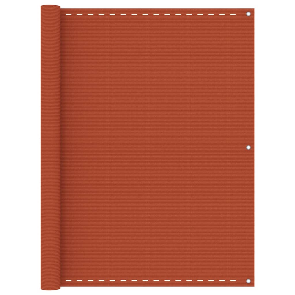 vidaXL Écran de balcon Orange 120x500 cm PEHD