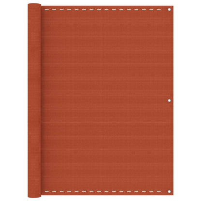vidaXL Écran de balcon Orange 120x500 cm PEHD
