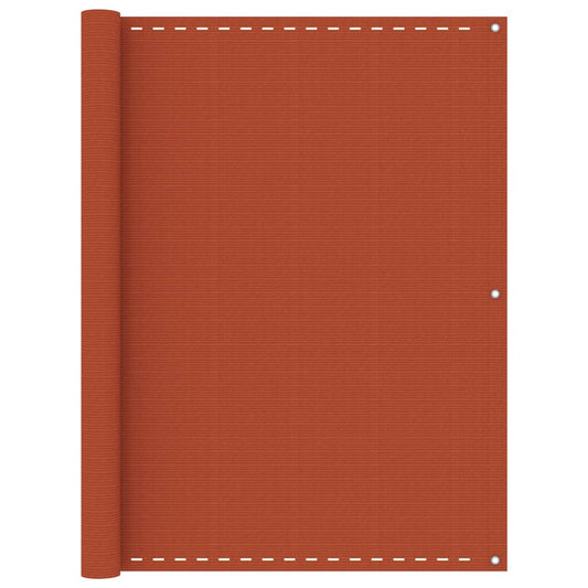 vidaXL Écran de balcon Orange 120x500 cm PEHD