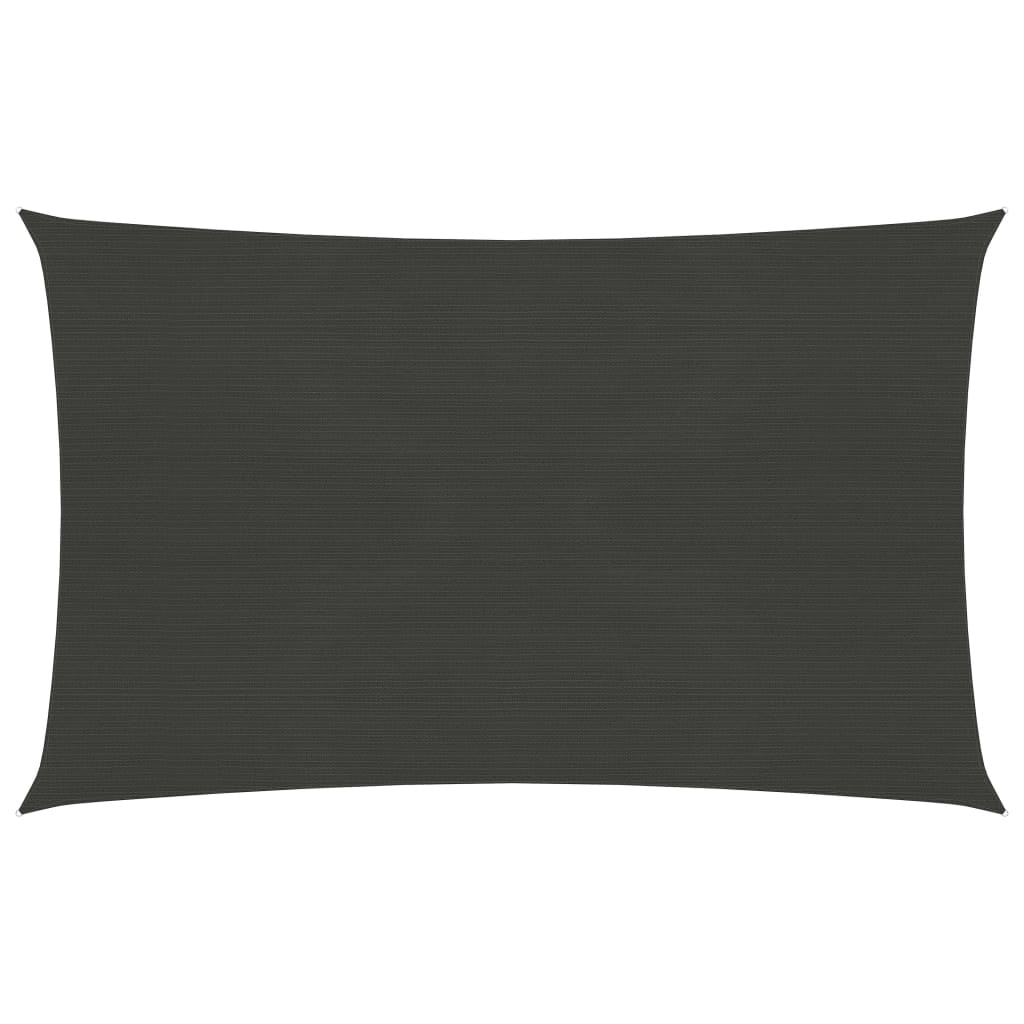 vidaXL Voile d'ombrage 160 g/m² Anthracite 3x4,5 m PEHD