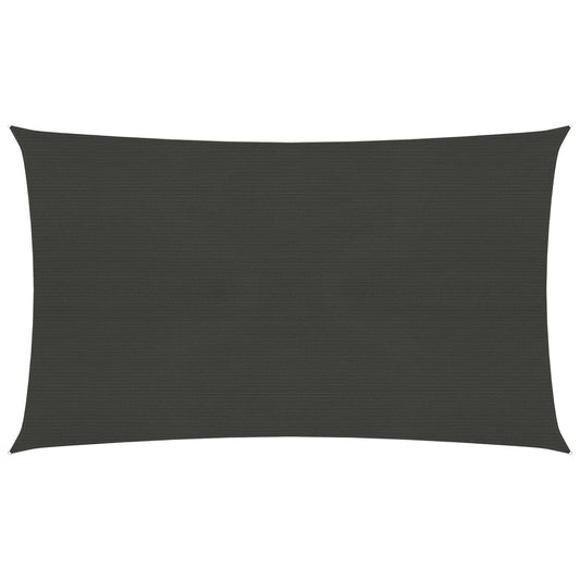 vidaXL Voile d'ombrage 160 g/m² Anthracite 3,5x5 m PEHD