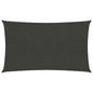 vidaXL Voile d'ombrage 160 g/m² Anthracite 3,5x5 m PEHD
