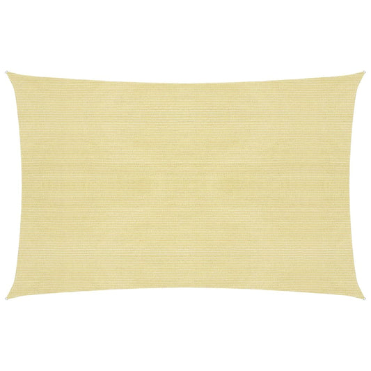 vidaXL Voile d'ombrage 160 g/m² Beige 2x3,5 m PEHD