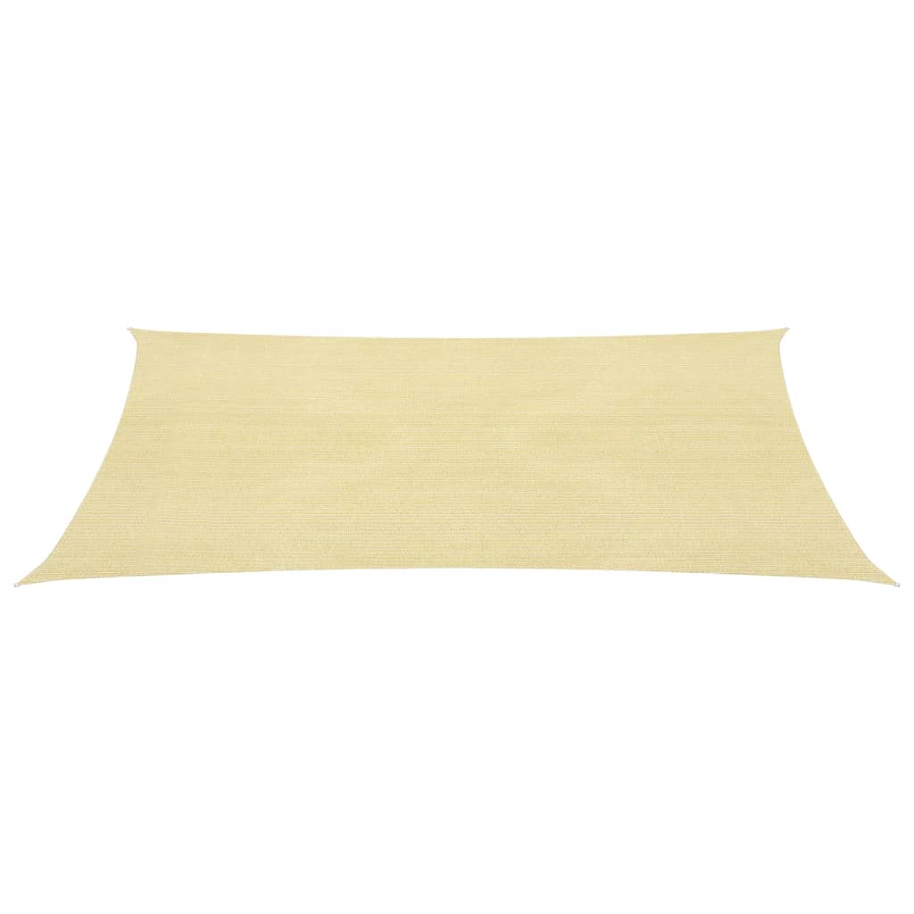vidaXL Voile d'ombrage 160 g/m² Beige 2x3,5 m PEHD