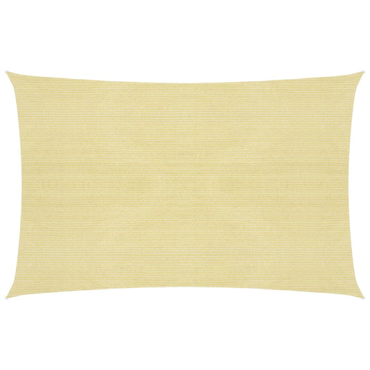 vidaXL Voile d'ombrage 160 g/m² Beige 3,5x5 m PEHD