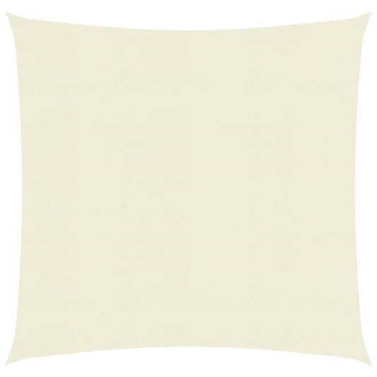 vidaXL Voile d'ombrage 160 g/m² Crème 5x5 m PEHD