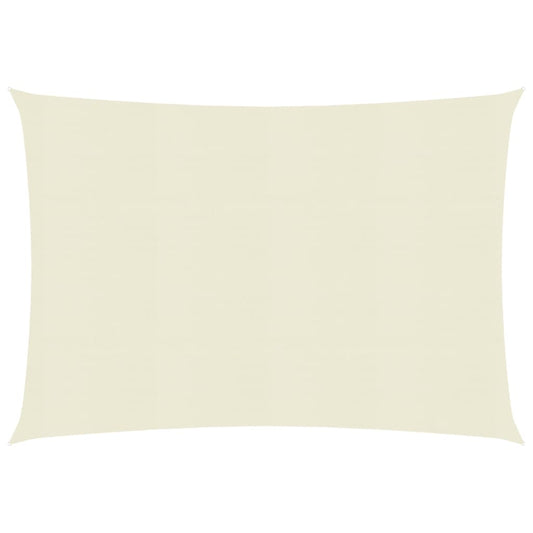 vidaXL Voile d'ombrage 160 g/m² Crème 3x4 m PEHD