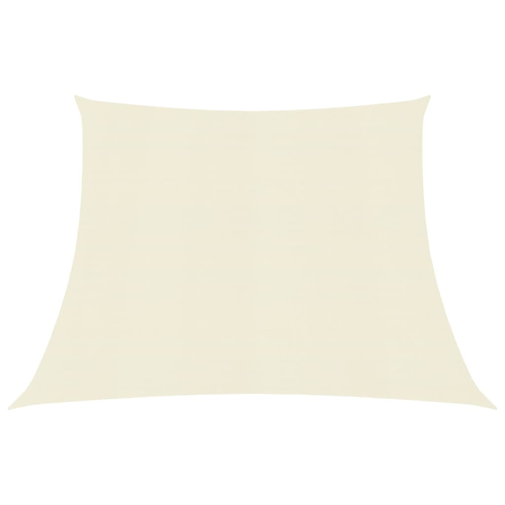 vidaXL Voile d'ombrage 160 g/m² Crème 3/4x3 m PEHD