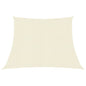 vidaXL Voile d'ombrage 160 g/m² Crème 3/4x3 m PEHD