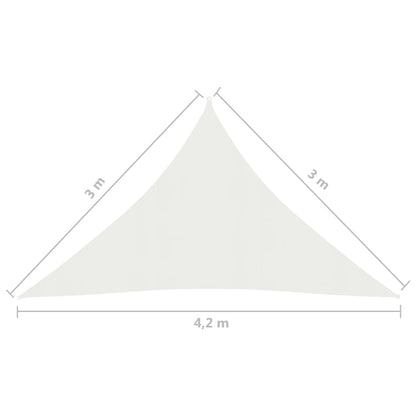 vidaXL Voile d'ombrage 160 g/m² Blanc 3x3x4,2 m PEHD