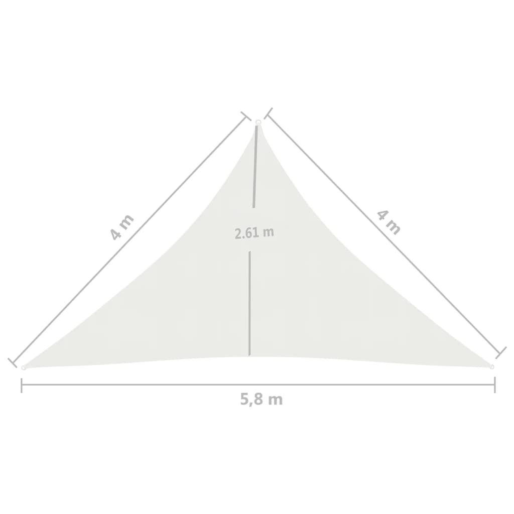 vidaXL Voile d'ombrage 160 g/m² Blanc 4x4x5,8 m PEHD