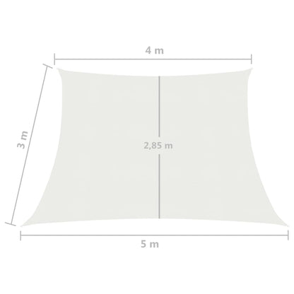 vidaXL Voile d'ombrage 160 g/m² Blanc 4/5x3 m PEHD