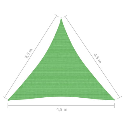 vidaXL Voile d'ombrage 160 g/m² Vert clair 4,5x4,5x4,5 m PEHD