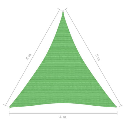 vidaXL Voile d'ombrage 160 g/m² Vert clair 4x5x5 m PEHD