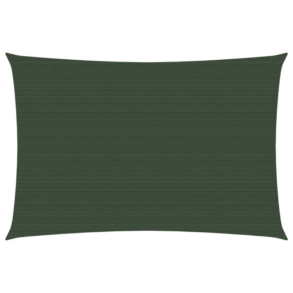 vidaXL Voile d'ombrage 160 g/m² Vert foncé 3,5x4,5 m PEHD