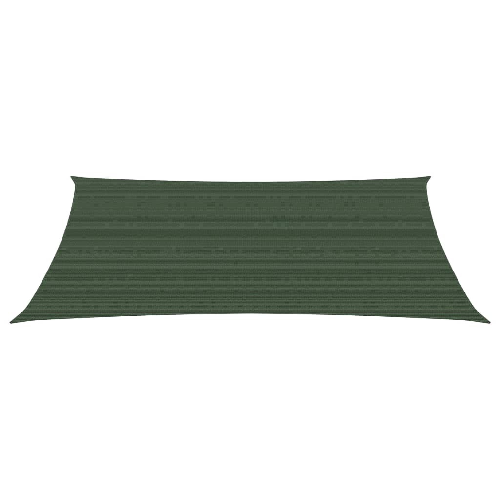 vidaXL Voile d'ombrage 160 g/m² Vert foncé 3,5x4,5 m PEHD