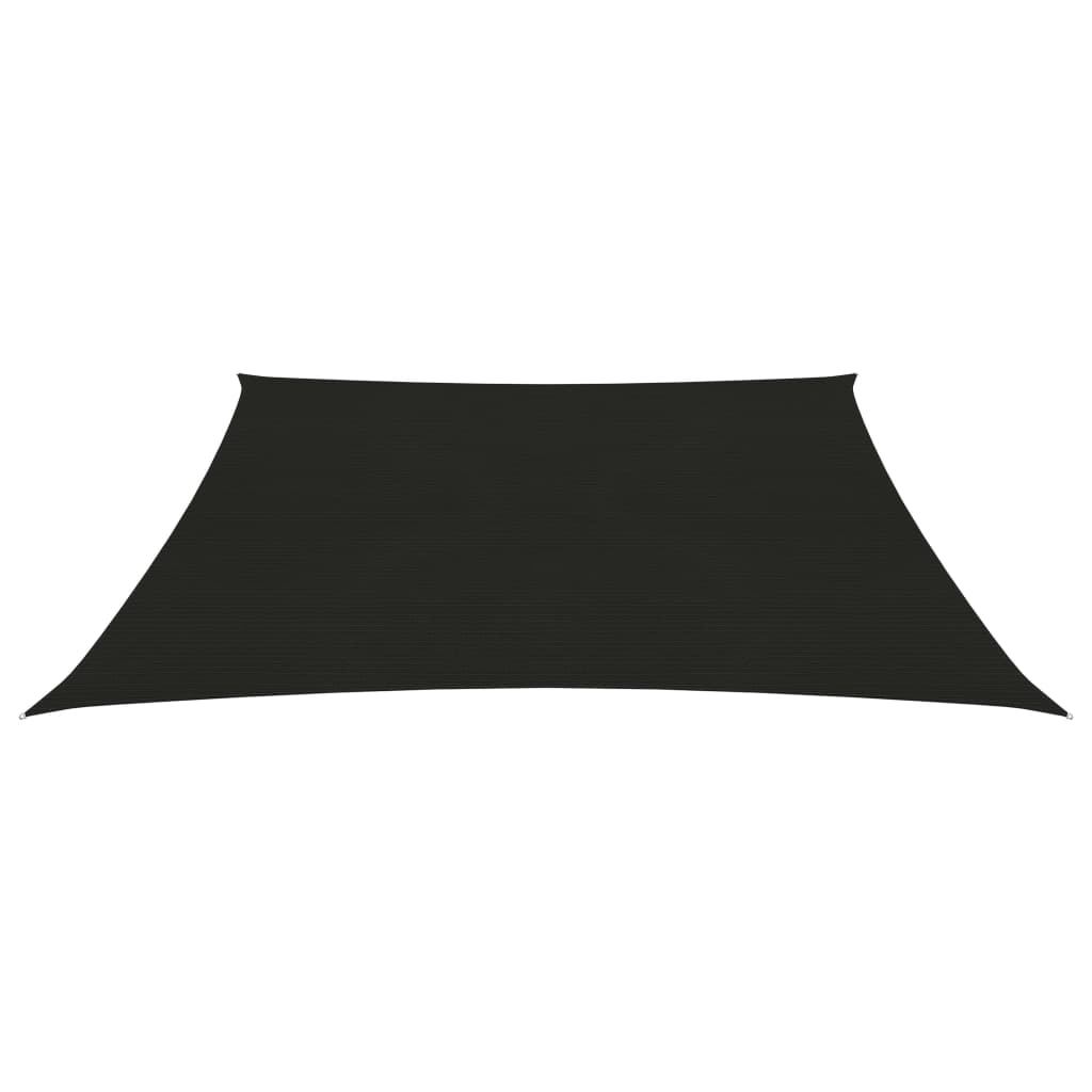 vidaXL Voile d'ombrage 160 g/m² Noir 2,5x2,5 m PEHD