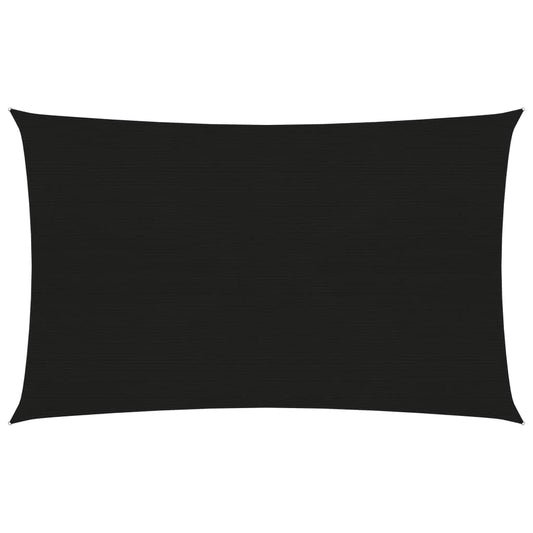 vidaXL Voile d'ombrage 160 g/m² Noir 2x4,5 m PEHD