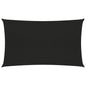 vidaXL Voile d'ombrage 160 g/m² Noir 2x5 m PEHD