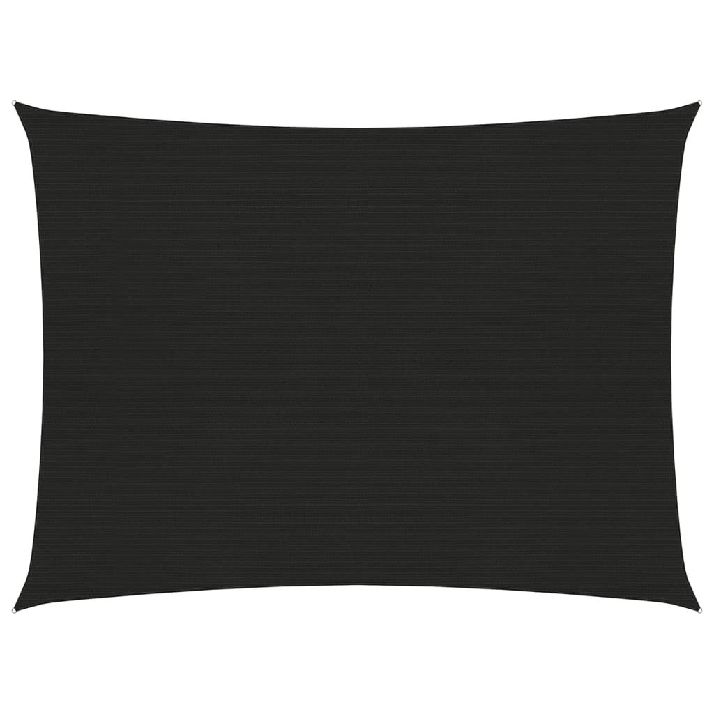 vidaXL Voile d'ombrage 160 g/m² Noir 3x4 m PEHD