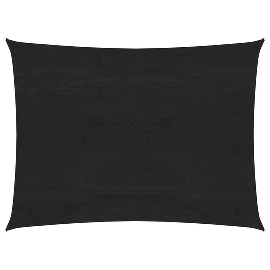 vidaXL Voile d'ombrage 160 g/m² Noir 3x4 m PEHD