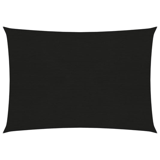 vidaXL Voile d'ombrage 160 g/m² Noir 3x4,5 m PEHD