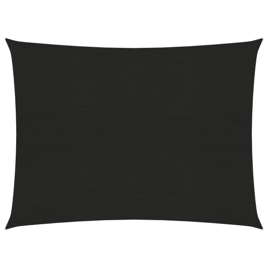 vidaXL Voile d'ombrage 160 g/m² Noir 3,5x4,5 m PEHD