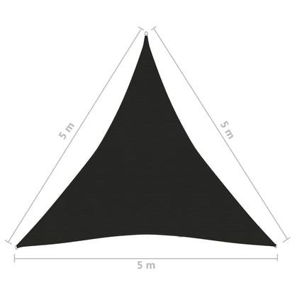 vidaXL Voile d'ombrage 160 g/m² Noir 5x5x5 m PEHD