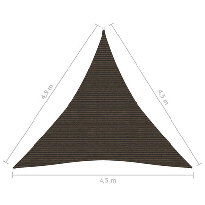 vidaXL Voile d'ombrage 160 g/m² Marron 4,5x4,5x4,5 m PEHD