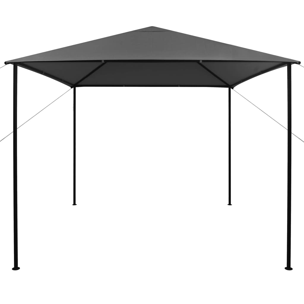vidaXL Tonnelle 3x3 m Anthracite Tissu et acier 180 g/m²