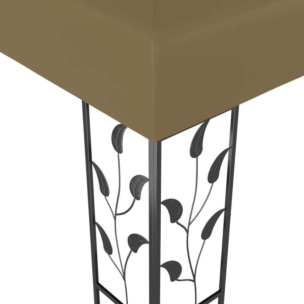 vidaXL Tonnelle 3x3 m Taupe 180 g/m²