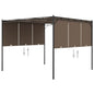 vidaXL Belvédère de jardin avec rideau latéral 3x3x2,25 m Taupe