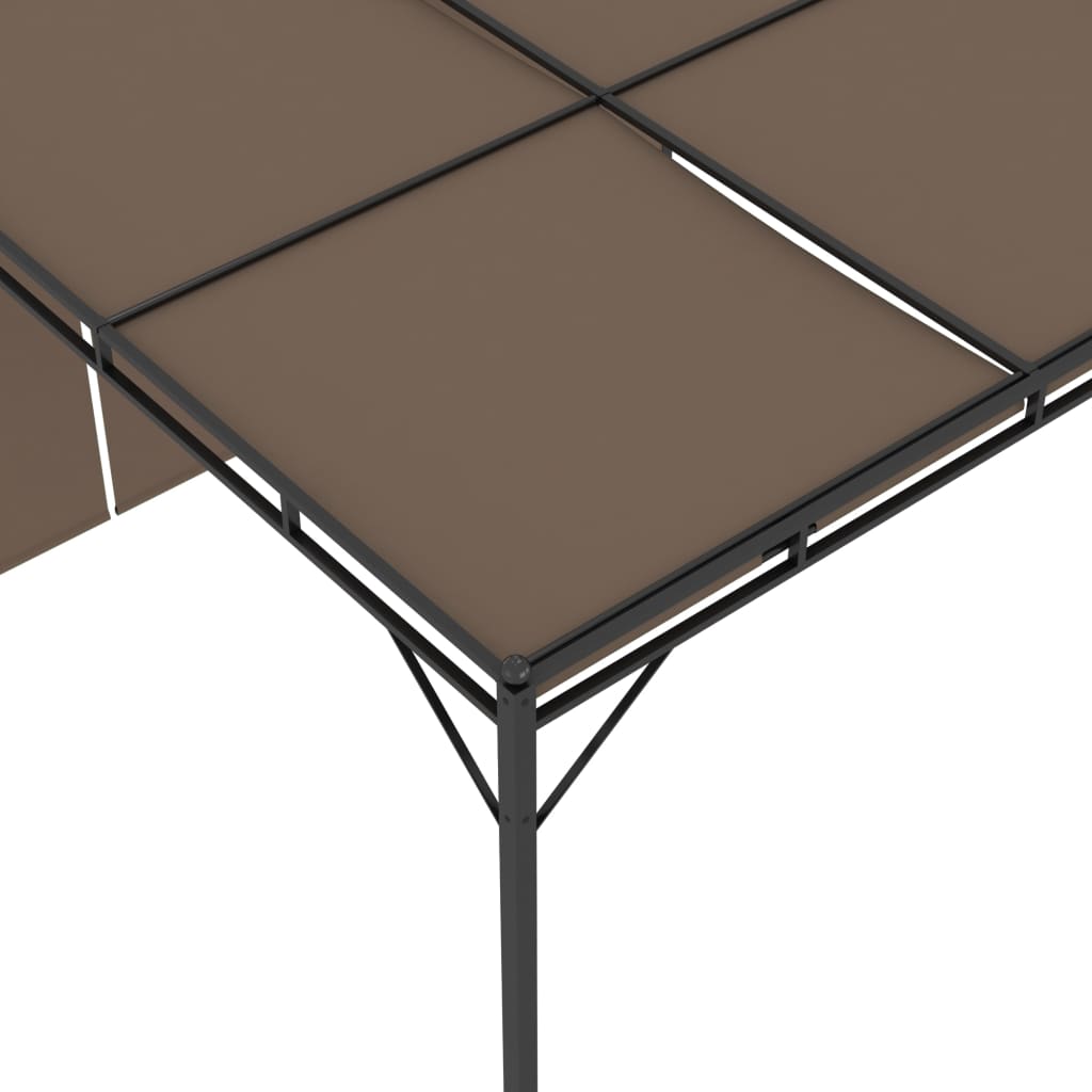 vidaXL Belvédère de jardin avec rideau latéral 3x3x2,25 m Taupe