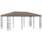 vidaXL Belvédère 6x3 m Taupe Tissu