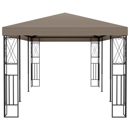 vidaXL Belvédère 6x3 m Taupe Tissu