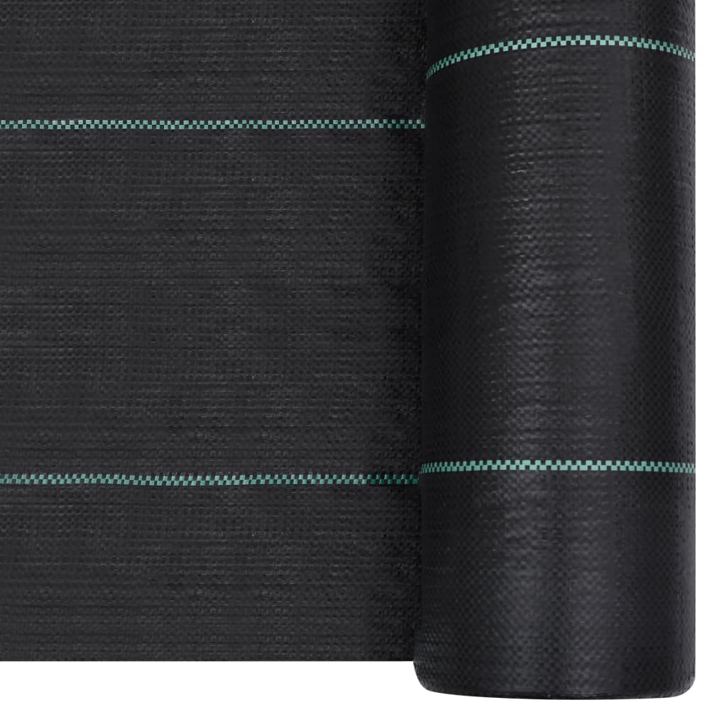 vidaXL Toile de paillage Noir 1x25 m PP